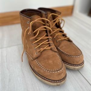 Red Wing Shoes Womens Classic Moc Boot, size 8 EUC Brown Leather